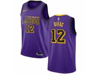 Women Nike Los Angeles Lakers #12 Vlade Divac  Purple NBA Jersey - City Edition