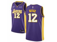 Women Nike Los Angeles Lakers #12 Vlade Divac Purple NBA Jersey - Statement Edition