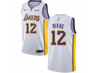 Women Nike Los Angeles Lakers #12 Vlade Divac  White NBA Jersey - Association Edition