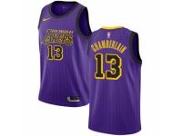 Women Nike Los Angeles Lakers #13 Wilt Chamberlain  Purple NBA Jersey - City Edition