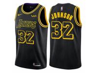 Women Nike Los Angeles Lakers #32 Magic Johnson  Black NBA Jersey - City Edition