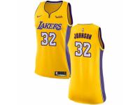 Women Nike Los Angeles Lakers #32 Magic Johnson Gold Home NBA Jersey - Icon Edition