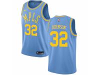 Women Nike Los Angeles Lakers #32 Magic Johnson Swingman Blue Hardwood Classics NBA Jersey