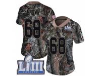 Women Nike Los Angeles Rams #68 Jamon Brown Camo Rush Realtree Limited Super Bowl LIII Bound NFL Jersey