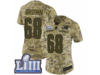 Women Nike Los Angeles Rams #68 Jamon Brown Limited Camo 2018 Salute to Service Super Bowl LIII Bound NFL Jersey