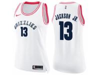 Women Nike Memphis Grizzlies #13 Jaren Jackson Jr. Swingman White-Pink Fashion NBA Jersey