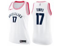 Women Nike Memphis Grizzlies #17 Garrett Temple Swingman White-Pink Fashion NBA Jersey