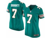 Women Nike Miami Dolphins #7 Brandon Doughty Game Aqua Green Alternate NFL Jersey