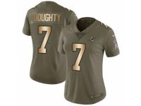 Women Nike Miami Dolphins #7 Brandon Doughty Limited Olive/Gold 2017 Salute to Service NFL Jersey
