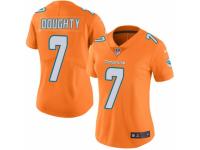 Women Nike Miami Dolphins #7 Brandon Doughty Limited Orange Rush Vapor Untouchable NFL Jersey