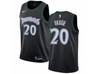 Women Nike Minnesota Timberwolves #20 Josh Okogie Swingman Black Hardwood Classics Jersey