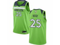 Women Nike Minnesota Timberwolves #25 Derrick Rose  Green NBA Jersey Statement Edition