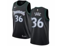 Women Nike Minnesota Timberwolves #36 Dario Saric Swingman Black Hardwood Classics Jersey