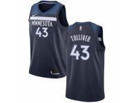 Women Nike Minnesota Timberwolves #43 Anthony Tolliver  Navy Blue NBA Jersey - Icon Edition