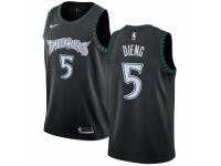 Women Nike Minnesota Timberwolves #5 Gorgui Dieng Swingman Black Hardwood Classics Jersey