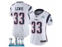 Women Nike New England Patriots #33 Dion Lewis White Vapor Untouchable Limited Player Super Bowl LII NFL Jersey
