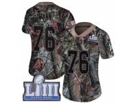 Women Nike New England Patriots #76 Isaiah Wynn Camo Rush Realtree Limited Super Bowl LIII Bound NFL Jersey