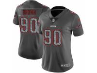 Women Nike New England Patriots #90 Malcom Brown Gray Static Vapor Untouchable Game NFL Jersey