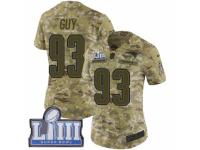 Women Nike New England Patriots #93 Lawrence Guy Limited Camo 2018 Salute to Service Super Bowl LIII Bound NFL Jersey