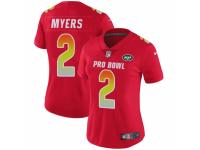 Women Nike New York Jets #2 Jason Myers Limited Red AFC 2019 Pro Bowl NFL Jersey