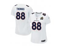 Women Nike NFL Denver Broncos #88 Demaryius Thomas Super Bowl 50 Game White Jersey