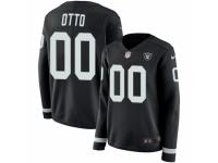 Women Nike Oakland Raiders #00 Jim Otto Limited Black Therma Long Sleeve NFL Jersey