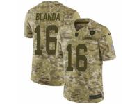 Women Nike Oakland Raiders #16 George Blanda Limited Camo 2018 Salute to Service NFL Jersey