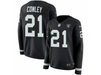 Women Nike Oakland Raiders #21 Gareon Conley Limited Black Therma Long Sleeve NFL Jersey