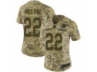 Women Nike Oakland Raiders #22 Rashaan Melvin Limited Camo 2018 Salute to Service NFL Jersey