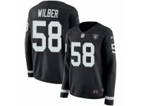 Women Nike Oakland Raiders #58 Kyle Wilber Limited Black Therma Long Sleeve NFL Jersey