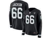 Women Nike Oakland Raiders #66 Gabe Jackson Limited Black Therma Long Sleeve NFL Jersey