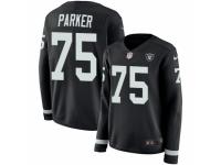 Women Nike Oakland Raiders #75 Brandon Parker Limited Black Therma Long Sleeve NFL Jersey