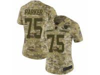 Women Nike Oakland Raiders #75 Brandon Parker Limited Camo 2018 Salute to Service NFL Jersey