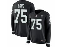 Women Nike Oakland Raiders #75 Howie Long Limited Black Therma Long Sleeve NFL Jersey