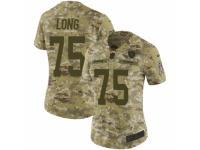 Women Nike Oakland Raiders #75 Howie Long Limited Camo 2018 Salute to Service NFL Jersey