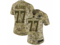 Women Nike Oakland Raiders #77 Lyle Alzado Limited Camo 2018 Salute to Service NFL Jersey