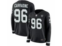 Women Nike Oakland Raiders #96 Cornellius Carradine Limited Black Therma Long Sleeve NFL Jersey