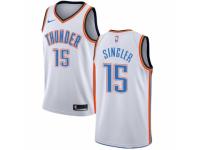 Women Nike Oklahoma City Thunder #15 Kyle Singler White Home NBA Jersey - Association Edition