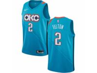 Women Nike Oklahoma City Thunder #2 Raymond Felton  Turquoise NBA Jersey - City Edition