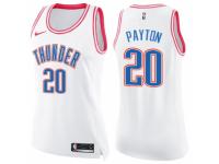 Women Nike Oklahoma City Thunder #20 Gary Payton Swingman White/Pink Fashion NBA Jersey