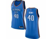Women Nike Oklahoma City Thunder #40 Shawn Kemp  Royal Blue Road NBA Jersey - Icon Edition