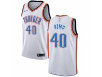 Women Nike Oklahoma City Thunder #40 Shawn Kemp White Home NBA Jersey - Association Edition