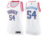 Women Nike Oklahoma City Thunder #54 Patrick Patterson Swingman White/Pink Fashion NBA Jersey