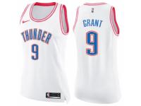 Women Nike Oklahoma City Thunder #9 Jerami Grant Swingman White/Pink Fashion NBA Jersey