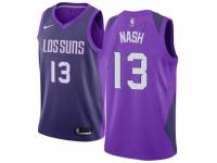 Women Nike Phoenix Suns #13 Steve Nash  Purple NBA Jersey - City Edition