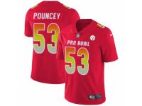 Women Nike Pittsburgh Steelers #53 Maurkice Pouncey Limited Red 2018 Pro Bowl NFL Jersey