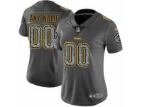 Women Nike Pittsburgh Steelers Customized Gray Static Vapor Untouchable Custom Game NFL Jersey