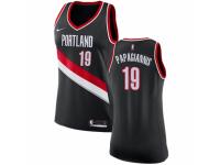 Women Nike Portland Trail Blazers #19 Georgios Papagiannis  Black NBA Jersey - Icon Edition