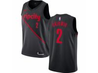 Women Nike Portland Trail Blazers #2 Wade Baldwin  Black NBA Jersey - 2018/19 City Edition