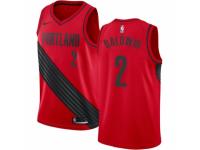 Women Nike Portland Trail Blazers #2 Wade Baldwin  Red NBA Jersey Statement Edition